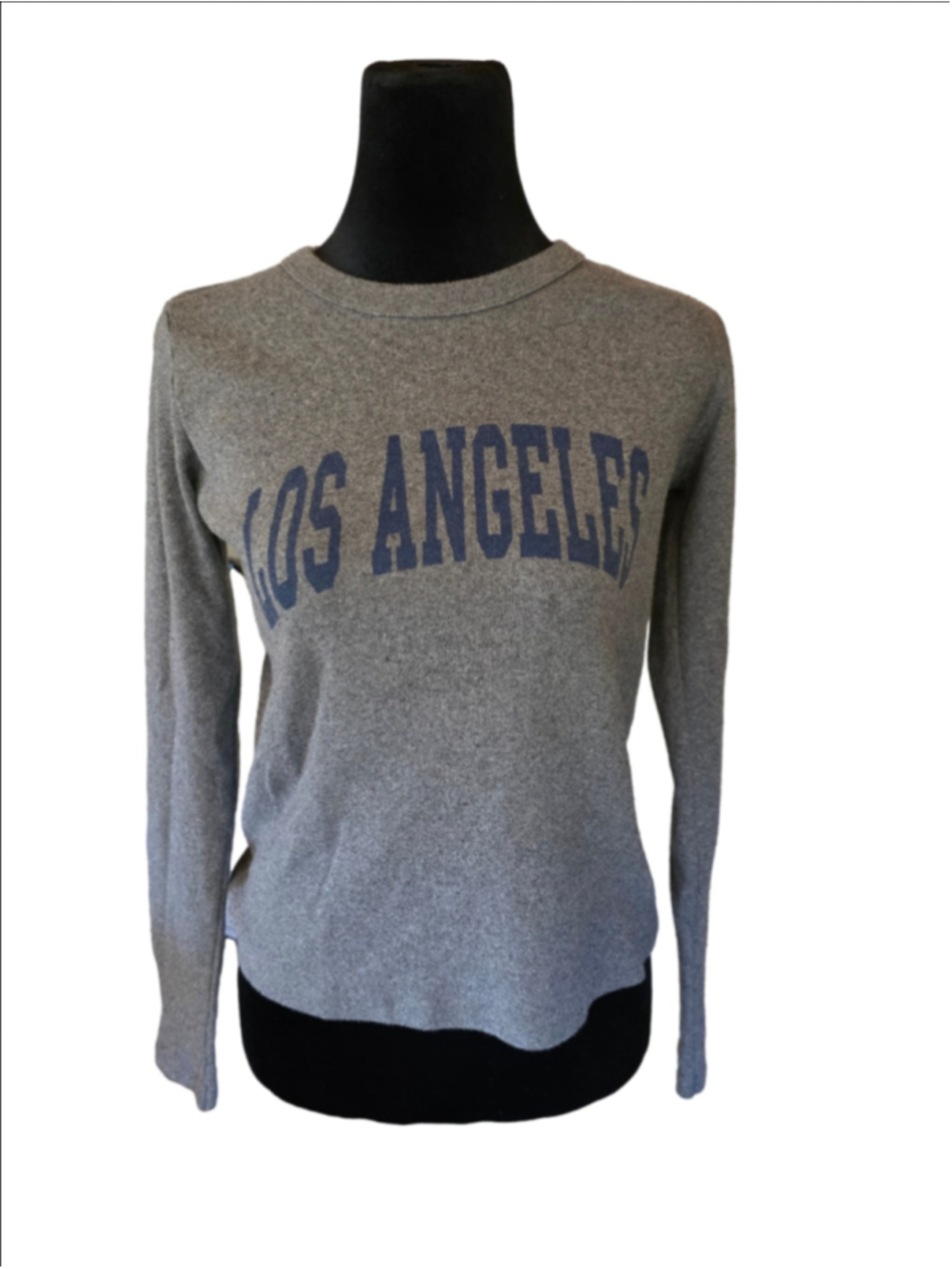 Women's John Galt Long Sleeve Tee, one size (S) Grey and Blue